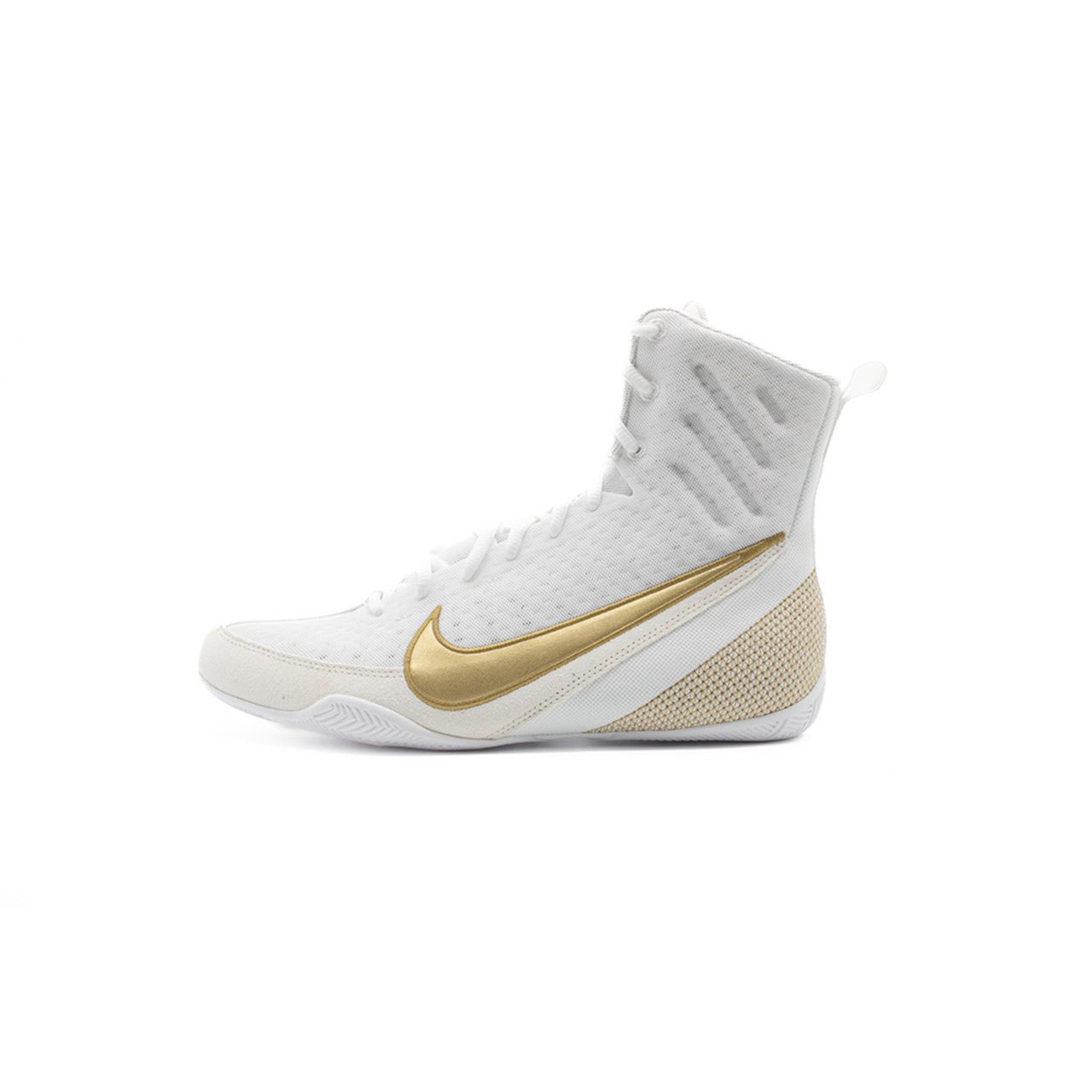 NIKE Machomai 3 ボクシングシューズ ホワイト/ゴールド 8.5 Nike Machomai 3 Boxing Shoes – Fight Shop