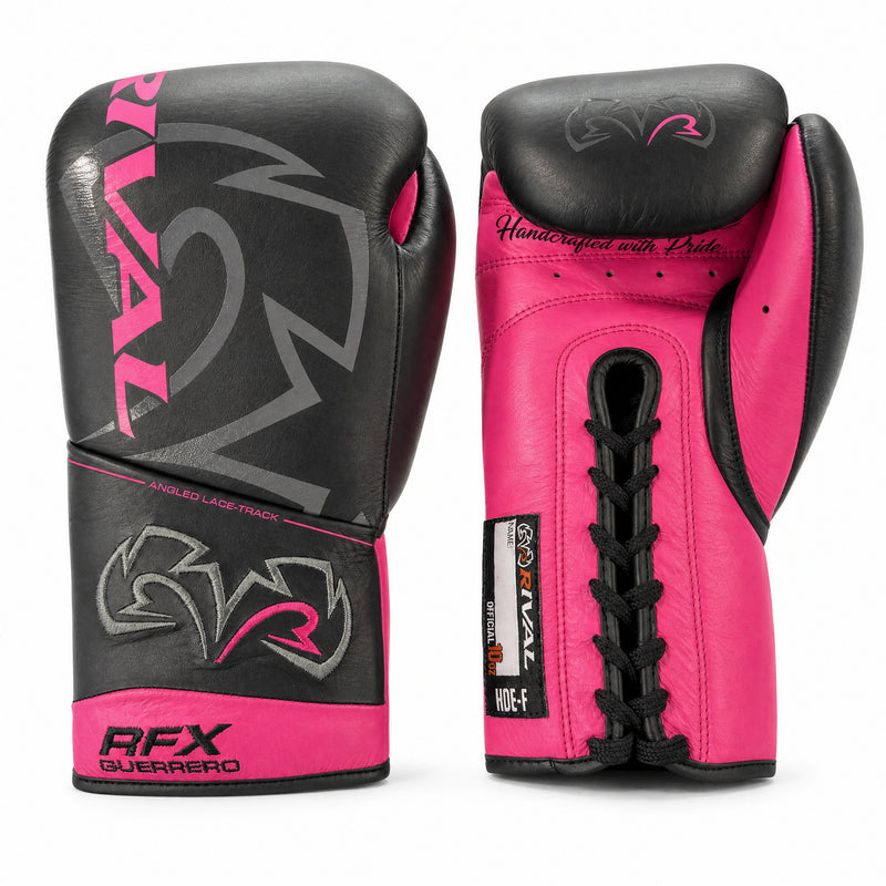 Rival RFX-Guerrero Pro Fight Gloves HDE-F – Black & Pink Custom Colorway – 10oz