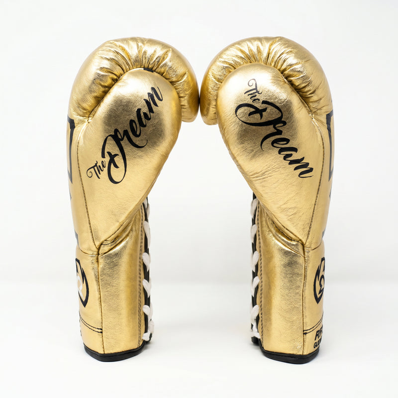 Rival RFX-Guerrero Pro Fight Gloves SF-F – ‘The Dream’ All-Gold Custom Colorway – 8oz