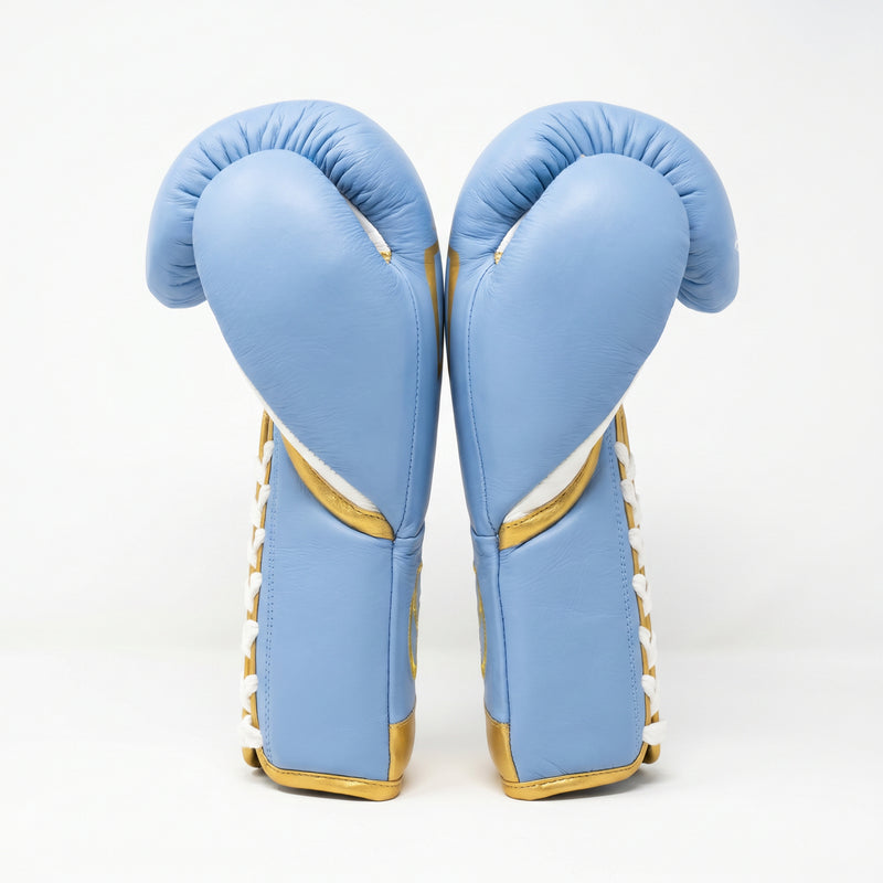 Rival RFX-Guerrero Pro Fight Gloves SF-H – Sky Blue & Gold Custom Colorway – 10oz