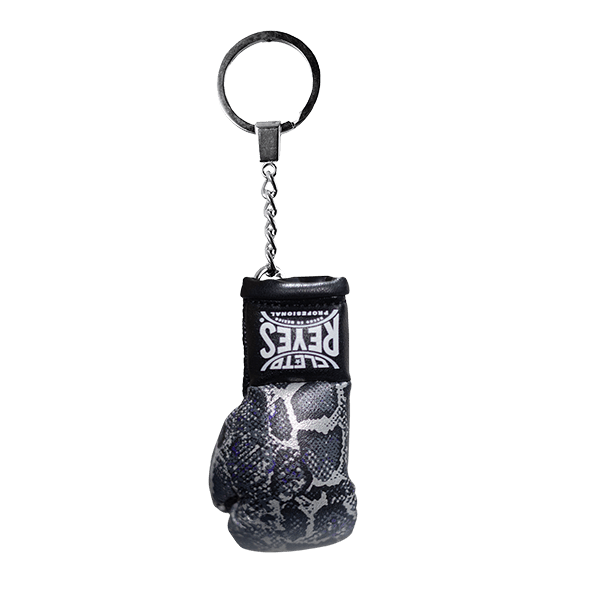 Cleto Reyes Mini Glove Keyring – Silver/Black Steel Snake