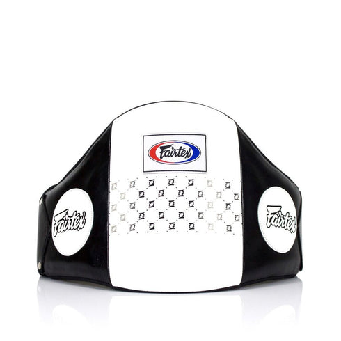 FAIRTEX BPV1 STANDARD LEATHER BELLY PAD – HOOK & LOOP WAIST WRAP - Fight Shop