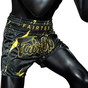 FAIRTEX MUAY THAI SHORTS - BS1947 BLACK MARBLE - Fight Shop