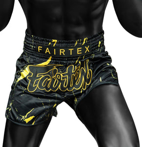 FAIRTEX MUAY THAI SHORTS - BS1947 BLACK MARBLE - Fight Shop