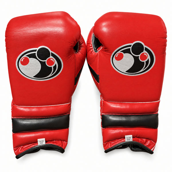 Grant Lace-Up Boxing Gloves - Red/Black – alternate