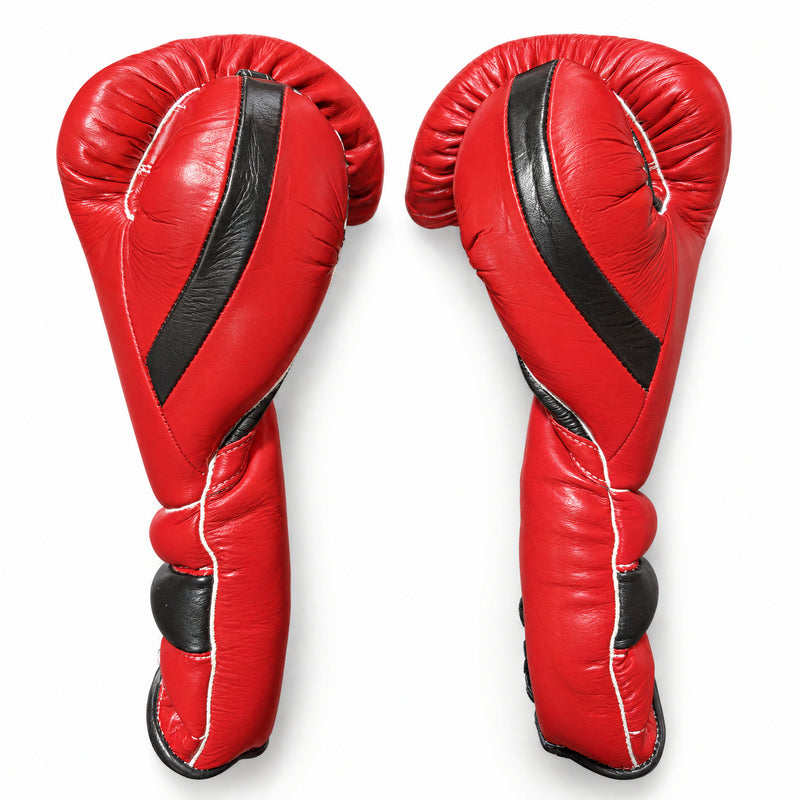 Grant Lace-Up Boxing Gloves - Red/Black