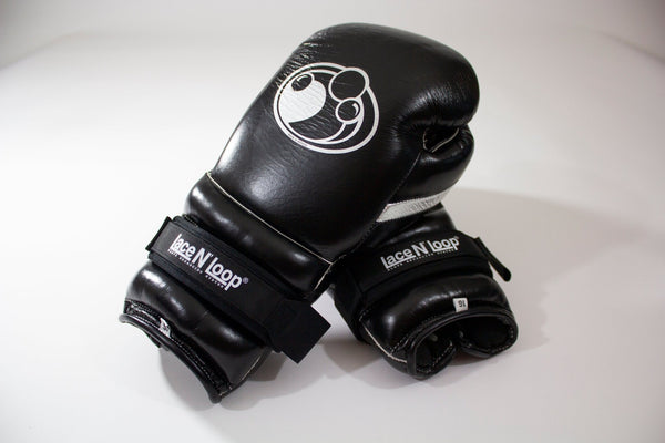 Midnight Black (white logo) Lace N Loop Straps (Pair) – alternate