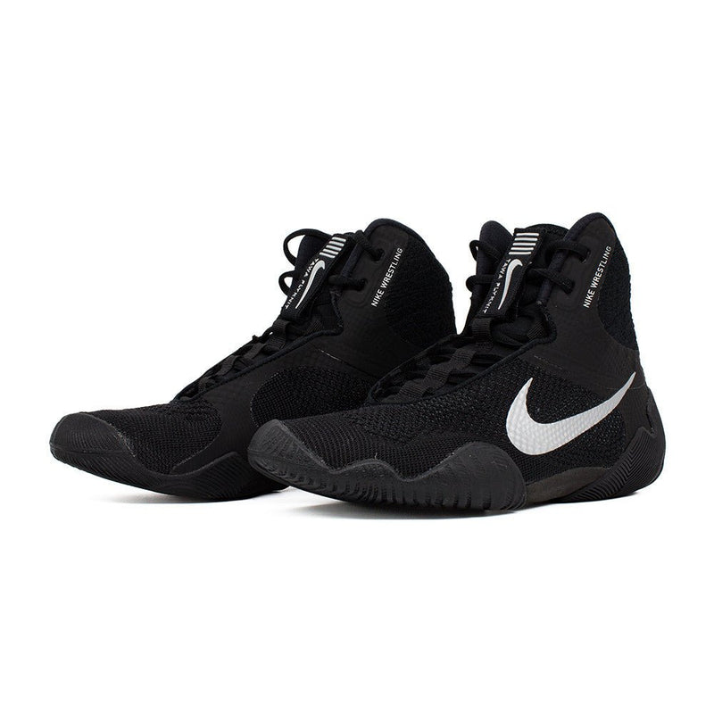 Nike Tawa Wrestling Shoes - Black/Metallic Silver
