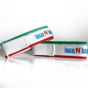 Red, White & Green Lace N Loop Straps (Pair) - Fight Shop