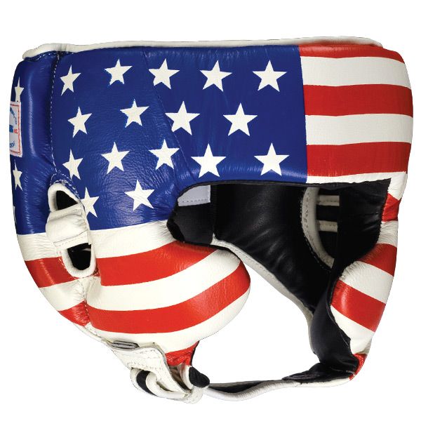 Ringside USA BOXING Competition Headgear - With Cheeks - USA Flag