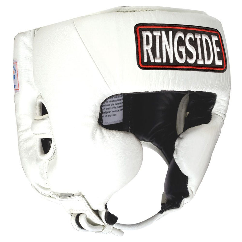 Ringside USA BOXING Competition Headgear - With Cheeks - White
