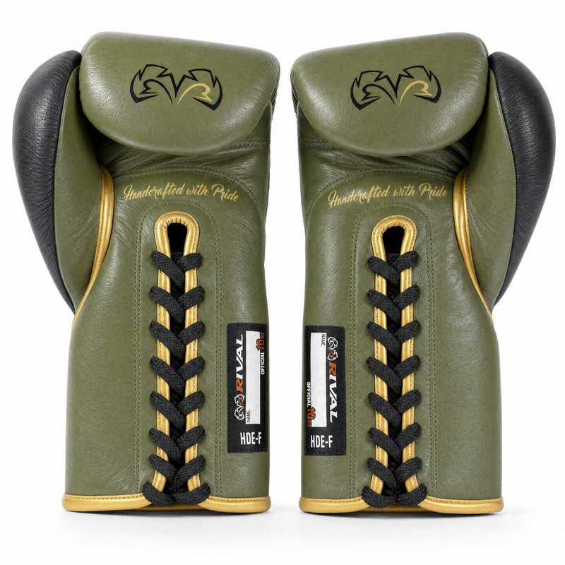 Rival RFX-Guerrero Pro Fight Gloves HDE-F – Army Green & Black Custom Colorway – 10oz