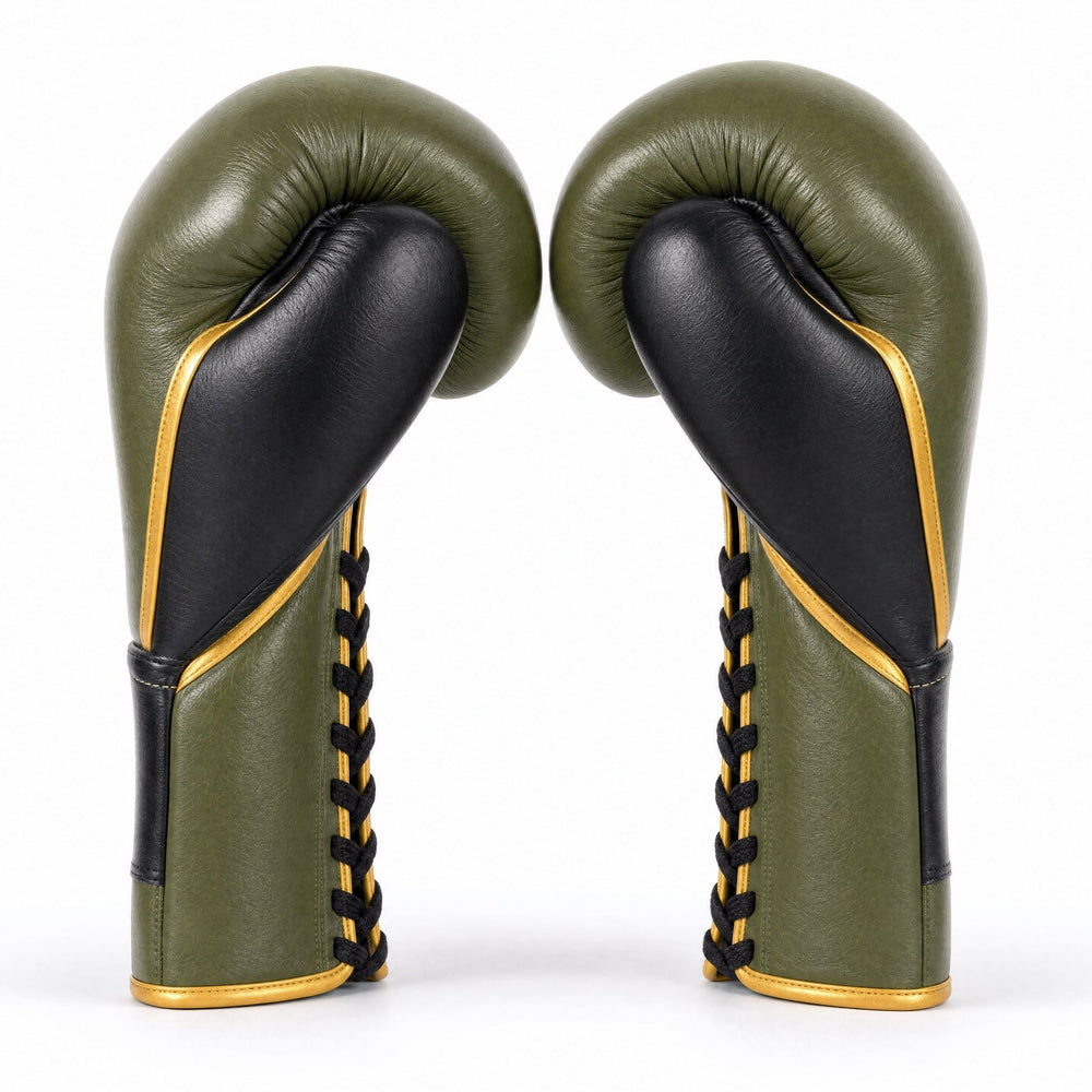Rival RFX-Guerrero Pro Fight Gloves HDE-F – Army Green & Black Custom Colorway – 10oz - Fight Shop