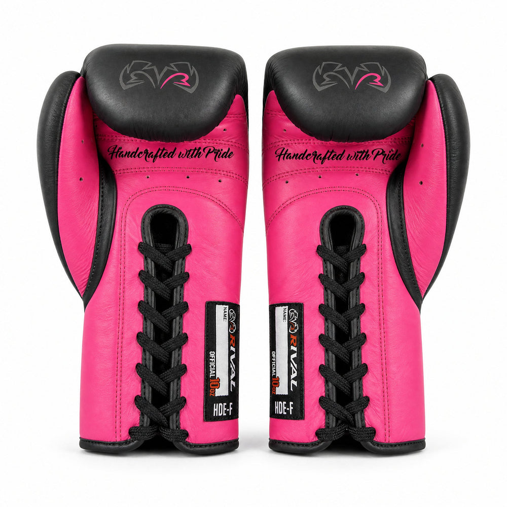 Rival RFX-Guerrero Pro Fight Gloves HDE-F – Black & Pink Custom Colorway – 10oz - Fight Shop