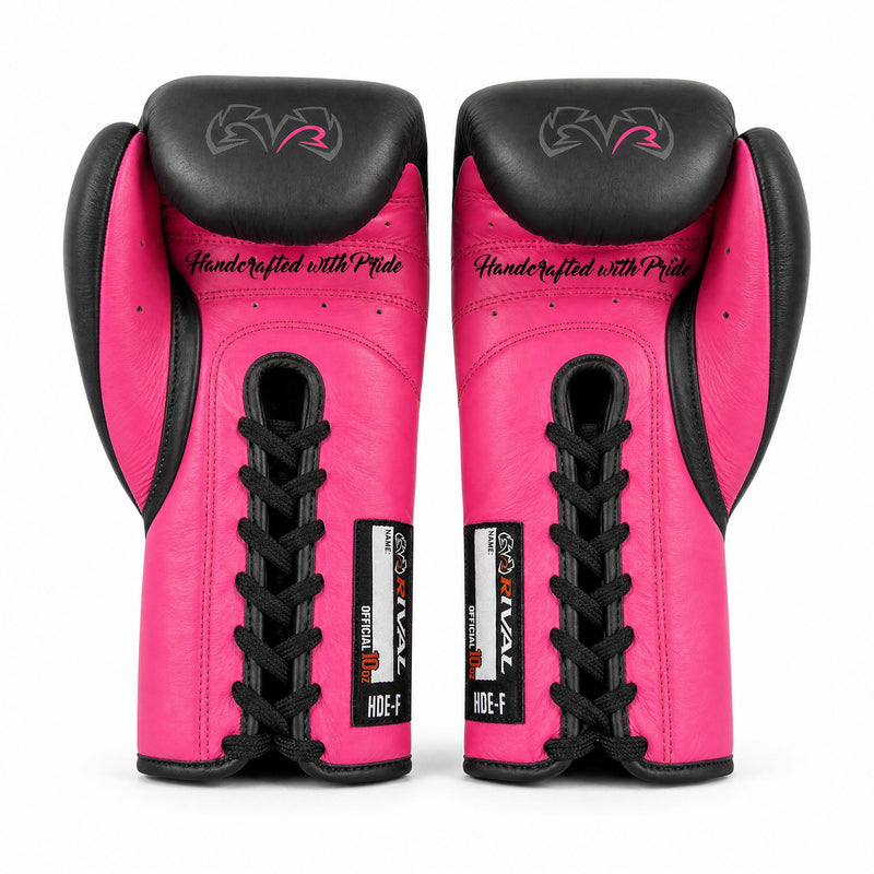 Rival RFX-Guerrero Pro Fight Gloves HDE-F – Black & Pink Custom Colorway – 10oz