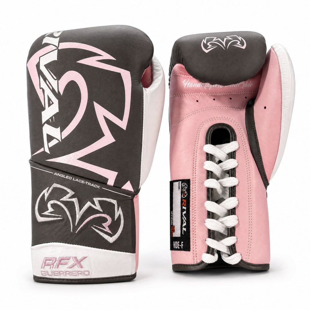 Rival RFX-Guerrero Pro Fight Gloves HDE-F – Brown & Pink Custom Colorway – 10oz - Fight Shop