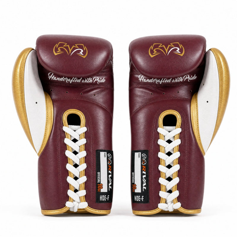 Rival RFX-Guerrero Pro Fight Gloves HDE-F – Maroon & Gold Custom Colorway – 10oz