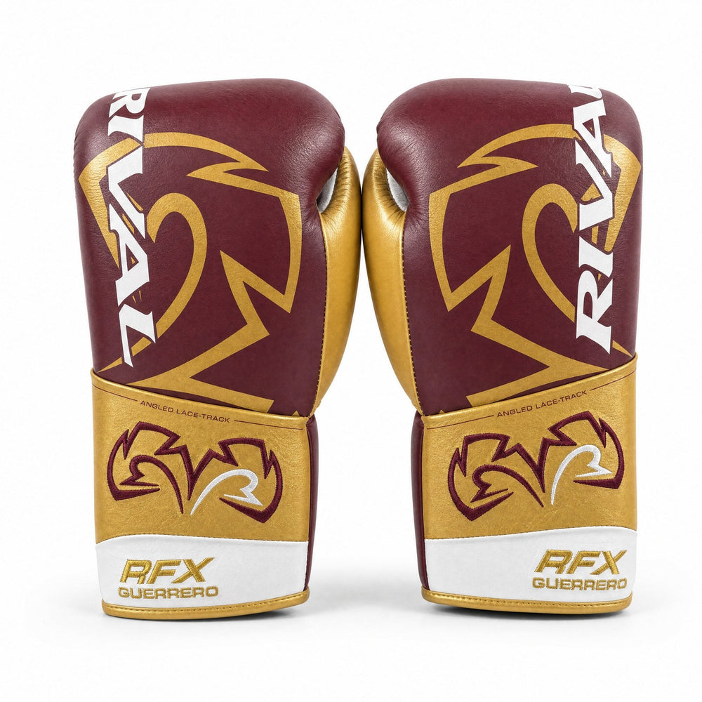 Rival RFX-Guerrero Pro Fight Gloves HDE-F – Maroon & Gold Custom Colorway – 10oz - Fight Shop