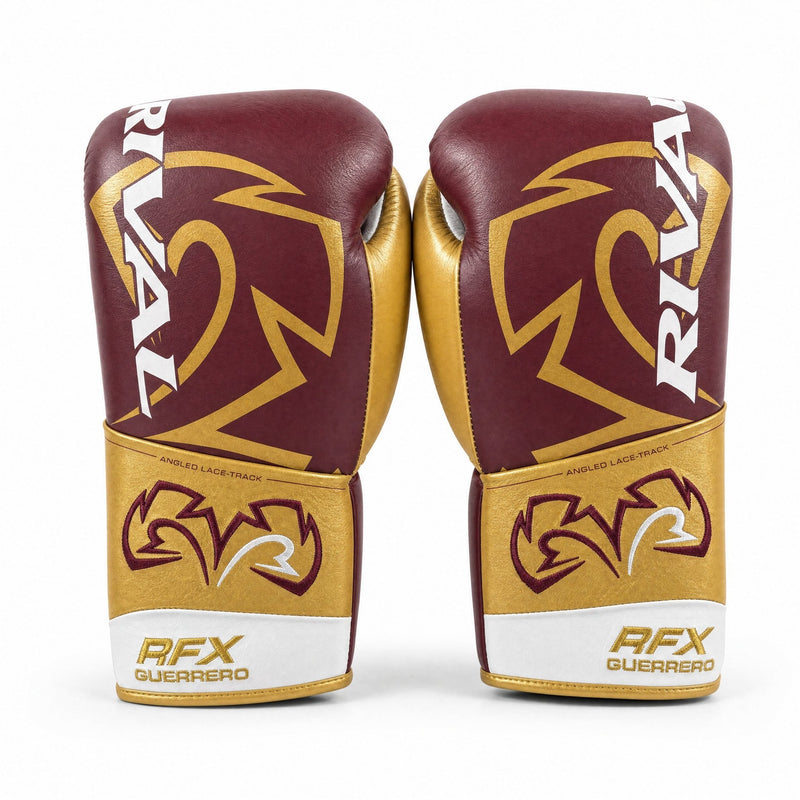 Rival RFX-Guerrero Pro Fight Gloves HDE-F – Maroon & Gold Custom Colorway – 10oz