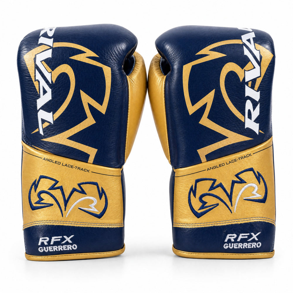 Rival RFX-Guerrero Pro Fight Gloves HDE-F – Navy & Gold Custom Colorway – 10oz - Fight Shop