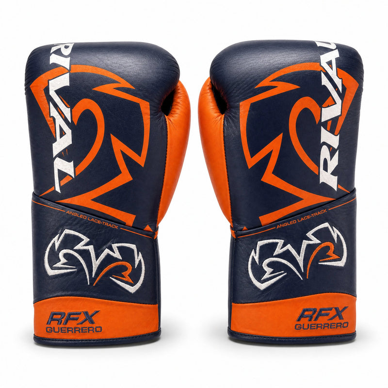 Rival RFX-Guerrero Pro Fight Gloves HDE-F – Navy & Orange Custom Colorway – 10oz