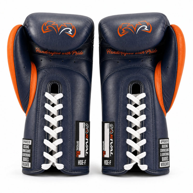 Rival RFX-Guerrero Pro Fight Gloves HDE-F – Navy & Orange Custom Colorway – 10oz