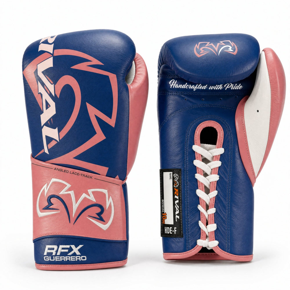 Rival RFX-Guerrero Pro Fight Gloves HDE-F – Navy & Pink Custom Colorway – 10oz - Fight Shop