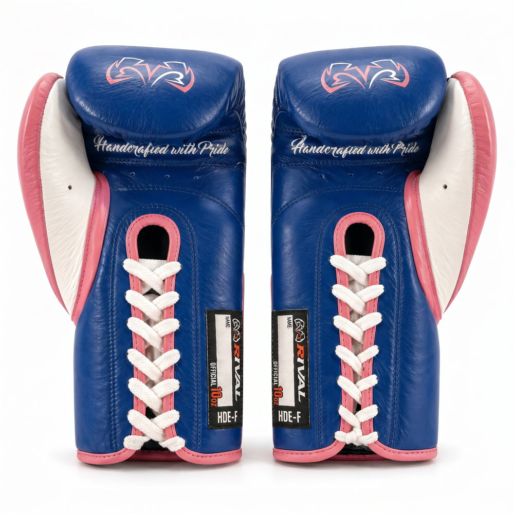 Rival RFX-Guerrero Pro Fight Gloves HDE-F – Navy & Pink Custom Colorway – 10oz - Fight Shop