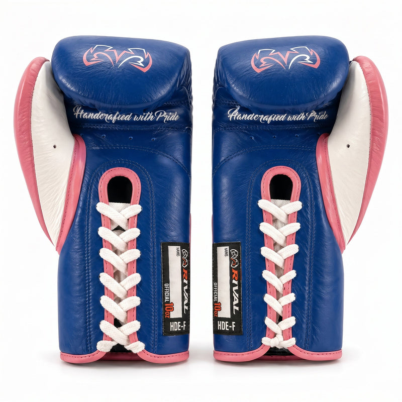 Rival RFX-Guerrero Pro Fight Gloves HDE-F – Navy & Pink Custom Colorway – 10oz