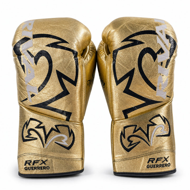 Rival RFX-Guerrero Pro Fight Gloves SF-F – ‘The Dream’ All-Gold Custom Colorway – 8oz