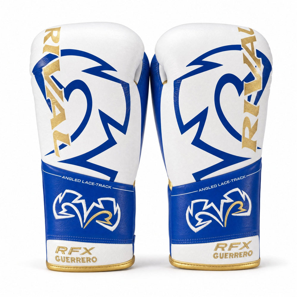 Rival RFX-Guerrero Pro Fight Gloves SF-H – Royal Blue & Gold Custom Colorway – 8oz - Fight Shop