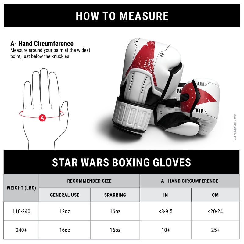 star wars handschuhe Star Wars Trooper Boxing Gloves - White/Red