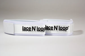 Super - White (black logo) Lace N Loop Straps (Pair) - Fight Shop