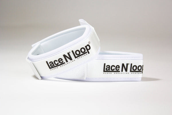 Super-White (black logo) Lace N Loop Straps (Pair) – alternate