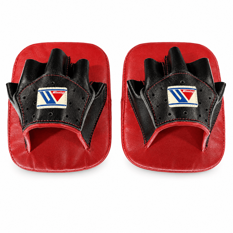 Winning CM-10 Curved Punch Mitts - Black/Red