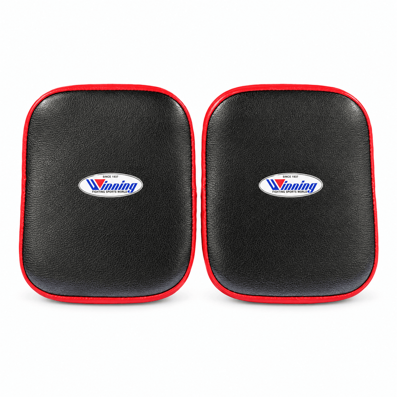 Winning CM-10 Curved Punch Mitts - Black/Red