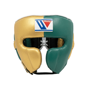 Winning Custom Cheek Protector Headgear - 2 WAY GREEN / GOLD - Fight Shop