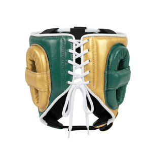 Winning Custom Cheek Protector Headgear - 2 WAY GREEN / GOLD - Fight Shop