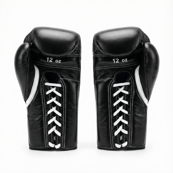 WINNING LACE-UP BOXING GLOVES - BLACK – alternate