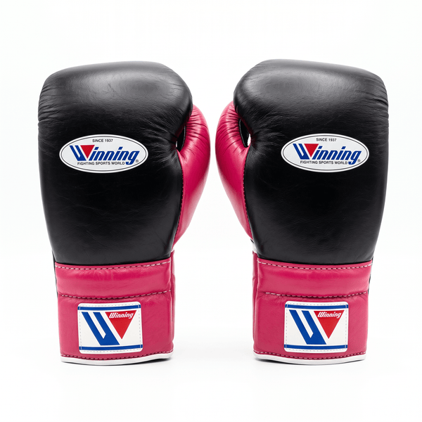 Winning Lace-Up Boxing Gloves - Black / Fuchsia – alternate
