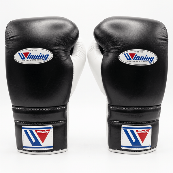 Winning Lace-Up Boxing Gloves - Black / White – alternate
