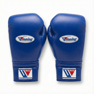 WINNING LACE - UP BOXING GLOVES - BLUE - Fight Shop