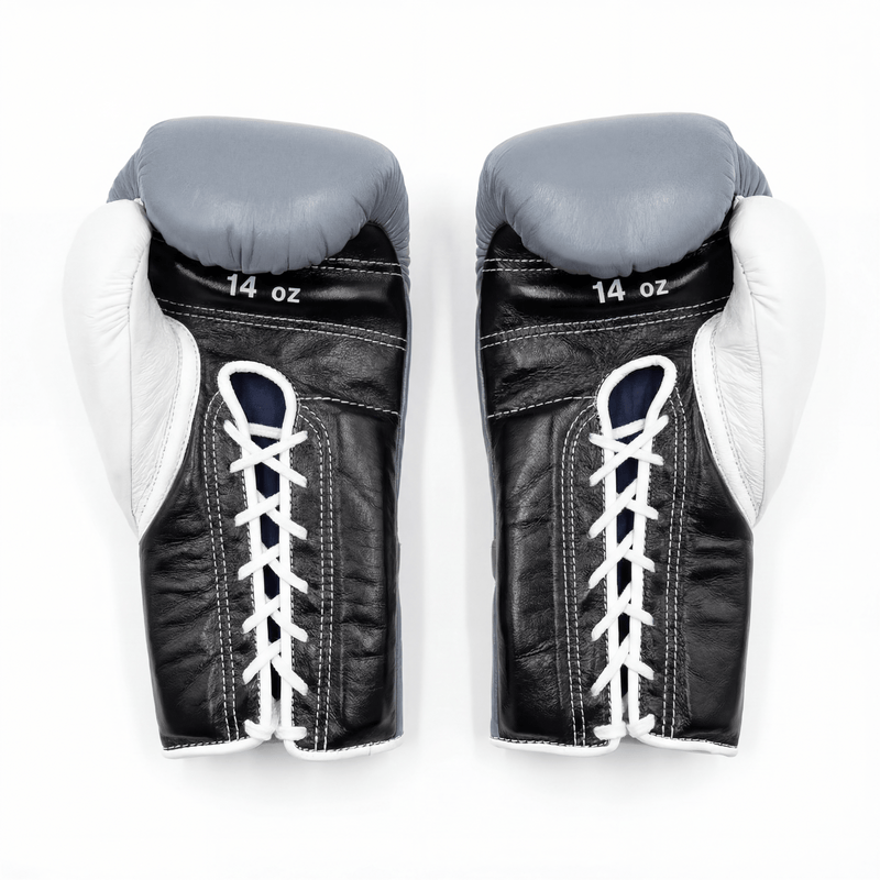 WINNING LACE-UP BOXING GLOVES - GREY / WHITE / BLACK – Fight Shop