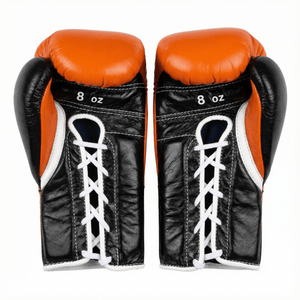 WINNING LACE - UP BOXING GLOVES - ORANGE / BLACK - Fight Shop