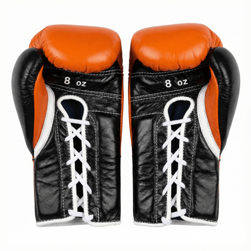WINNING LACE-UP BOXING GLOVES - ORANGE / BLACK