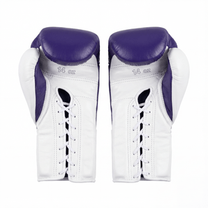 WINNING LACE - UP BOXING GLOVES - PURPLE/WHITE - Fight Shop