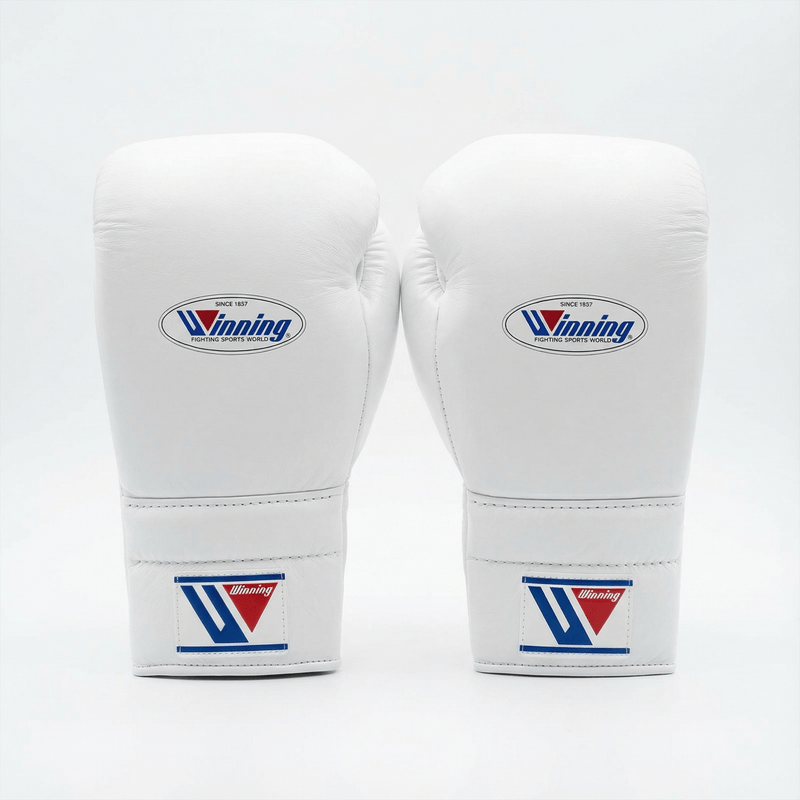 WINNING LACE-UP BOXING GLOVES - WHITE
