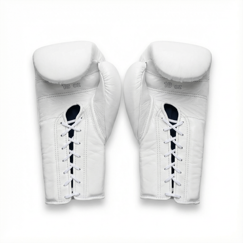 WINNING LACE-UP BOXING GLOVES - WHITE