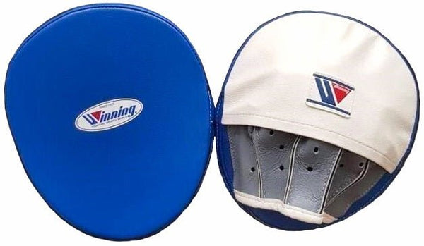 Winning Oval Curved Punch Mitts - Blue · White · Gray
