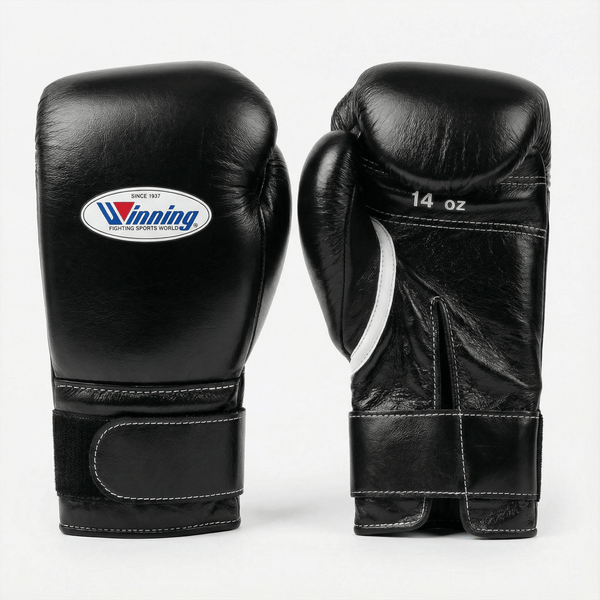 WINNING VELCRO BOXING GLOVES - BLACK
